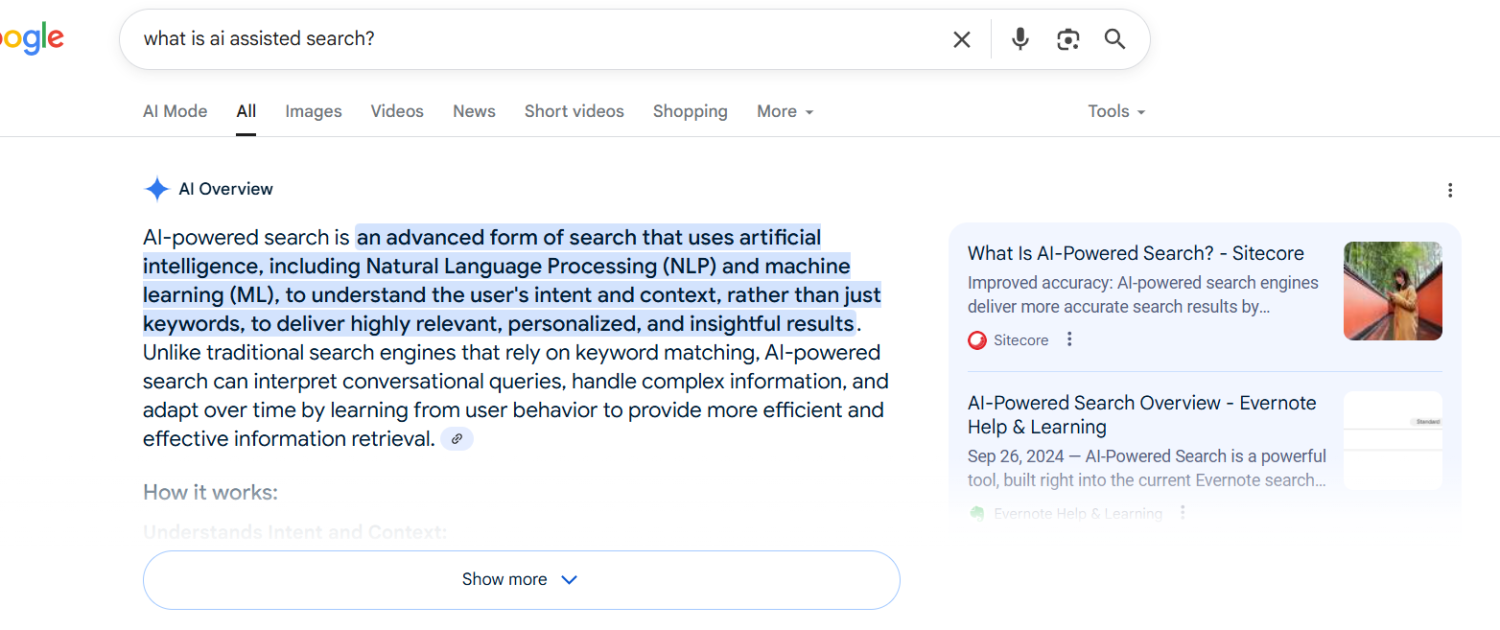 What is AI powered search? This is Google's answer